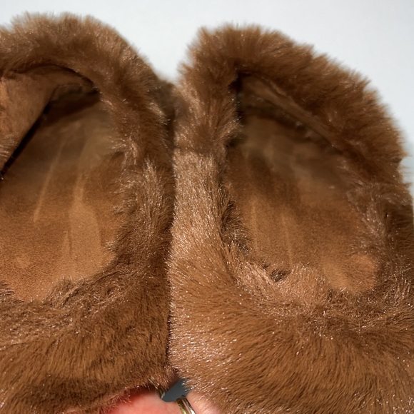 Brown Memory Foam House Bedroom Slippers Fuzzy Plush Comfy Faux Fur Lined Slide - Picture 12 of 15